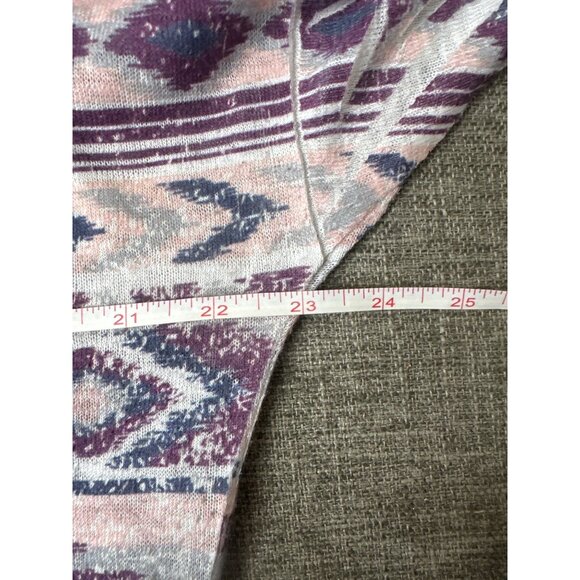 Maurices Womens Aztec Pattern Purple Blue Tunic Shirt Top Plus Size 1 XL - Picture 6 of 7